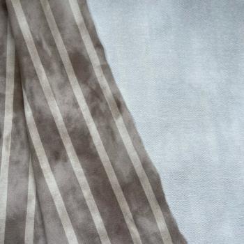 French Terry Sommersweat Streifen grau